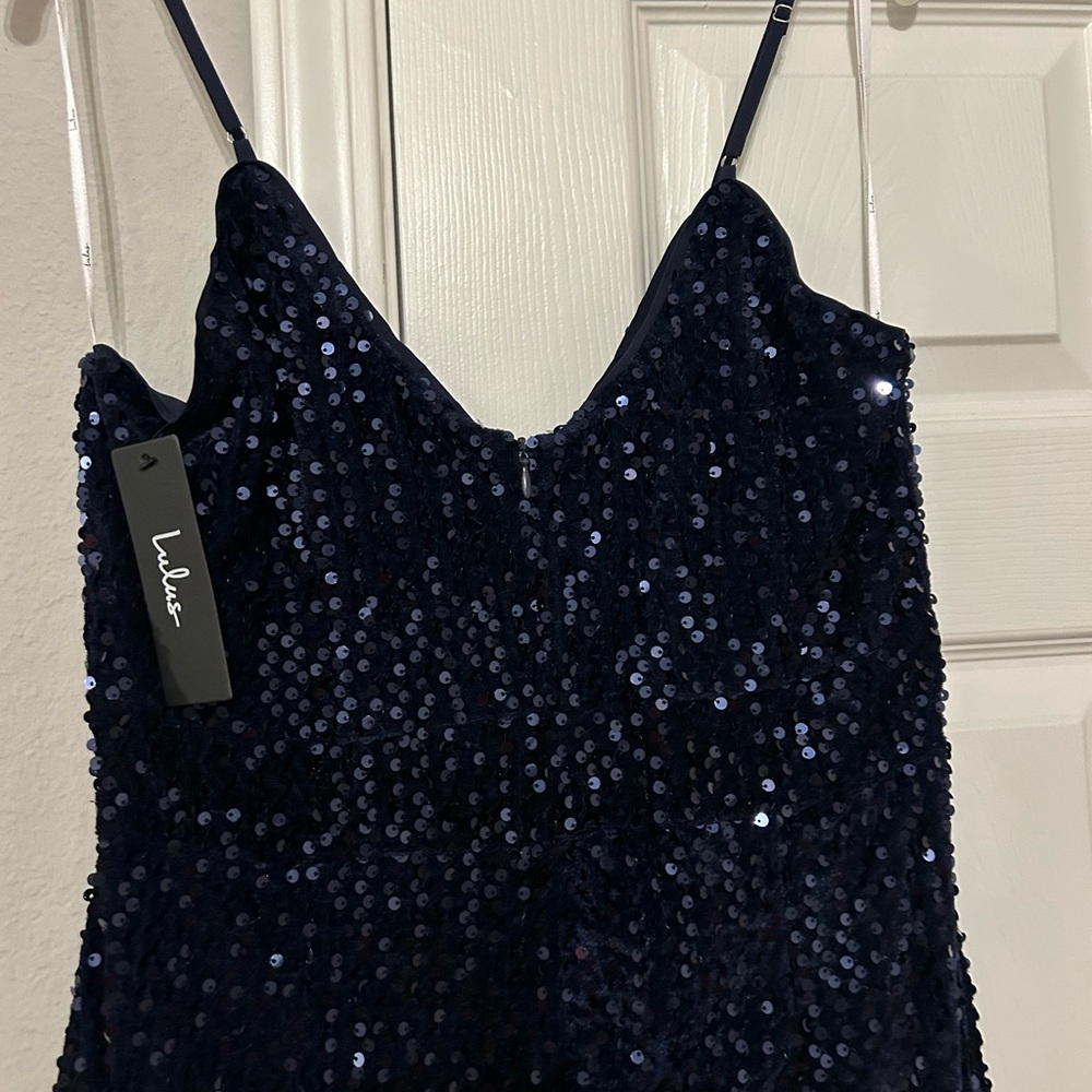 Lulu’s navy sequin jumpsuit - Picture 5 of 5